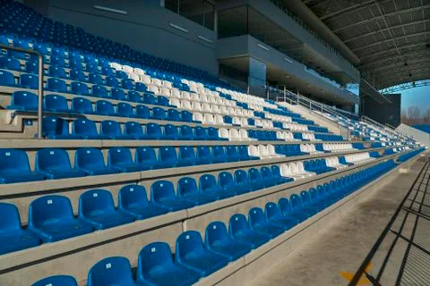 Empty bleachers - Stadium seats Stock Photos