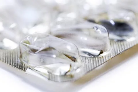 Empty blister pack of pills Stock Photos