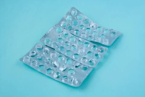Empty blisters of pills Stock Photos