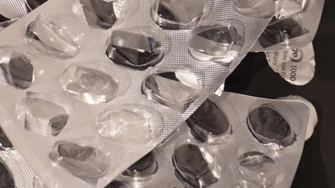 Empty blisters rotating C0027 Video stock 254906848