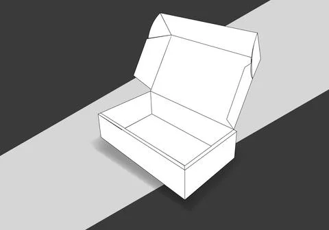 Empty block, white box in front view. Advertising stand for product promo 库存插图