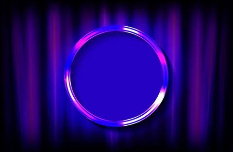 Empty blue and black cylinder podium Stock Illustration