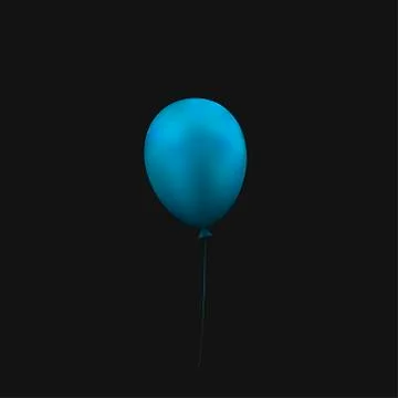 Empty blue balloon Illustrazione stock
