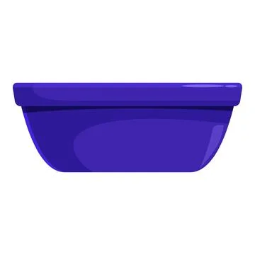 Empty blue basin standing on white background Stock Illustration