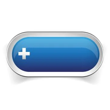 Empty blue button vector Stock Illustration