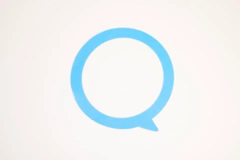 Empty Blue Cartoon Speech Bubble Stock Photos