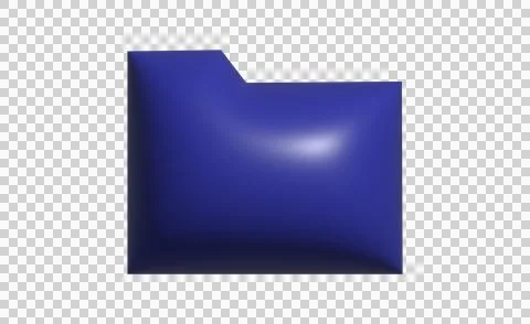 Empty blue folder icon isolated on white background for business and office u Stock Illustration