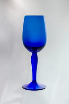 Empty blue glass cup Stock-Fotos