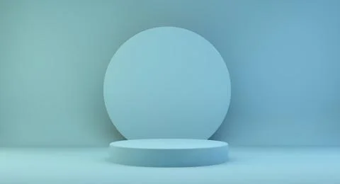 Empty blue platform Stock Illustration