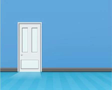 Empty blue room Stock Illustration