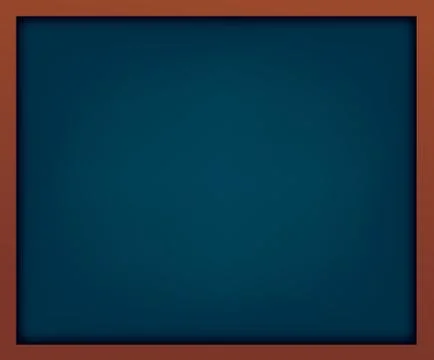 Empty Blue school chalkboard with frame vector . Template for your design. Stock-Illustration