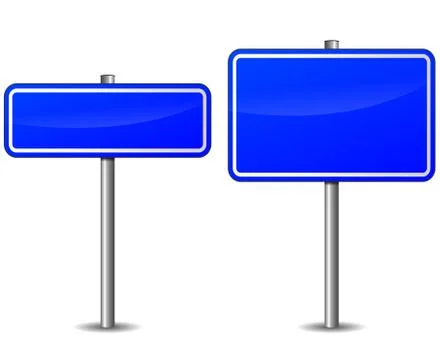 Empty blue signs Stock Illustration