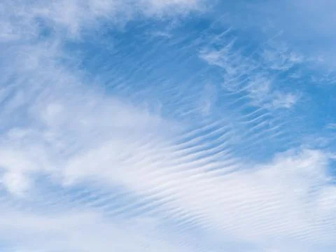 Empty blue sky with a cirrus clouds Stock Photos