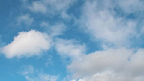Empty blue sky with white clouds. Stock Footage 346035021