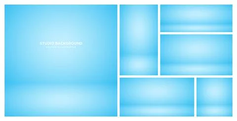 Empty blue studio abstract backgrounds with spotlight effect. Product showcase 스톡 일러스트