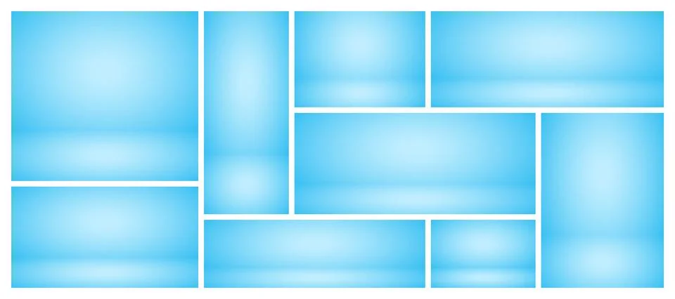 Empty blue studio abstract backgrounds with spotlight effect. Product showcase 스톡 일러스트