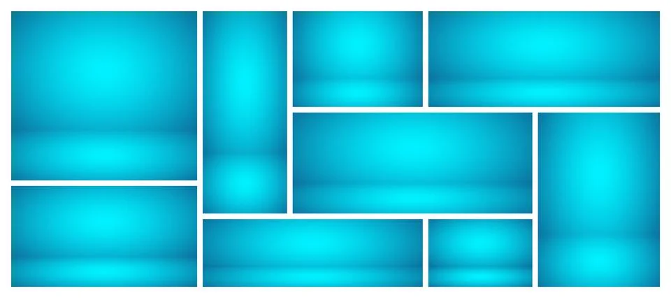 Empty blue studio abstract backgrounds with spotlight effect. Product showcase 스톡 일러스트