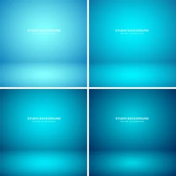 Empty blue studio abstract backgrounds with spotlight effect. Product showcase 스톡 일러스트