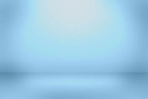 Empty blue studio background with soft gradient and reflective floor for product Stock Illustration