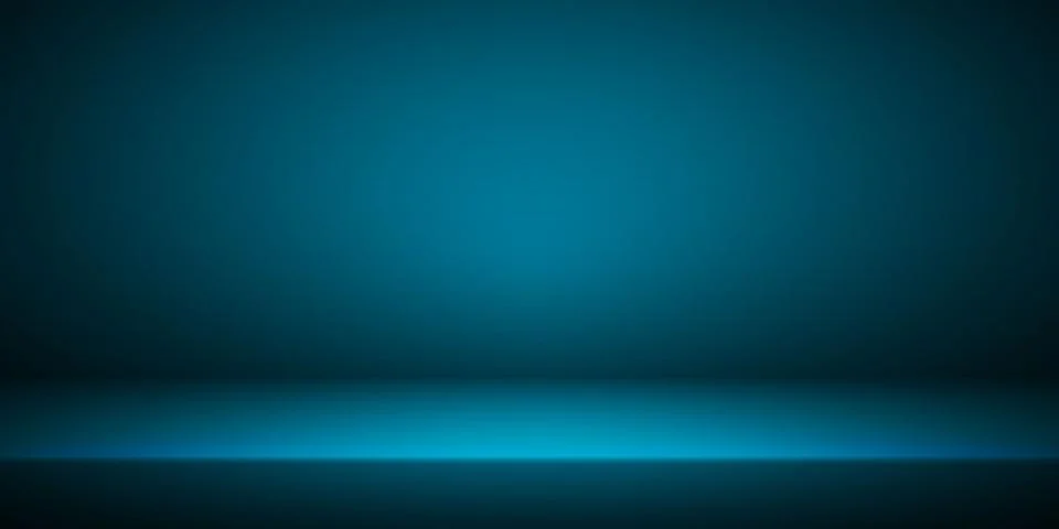 Empty blue studio room interior. Clean workshop for photography or presentati 스톡 일러스트