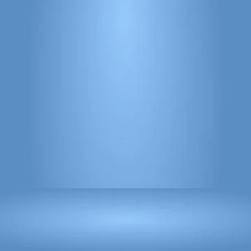 Empty blue studio room, used as background for display your products - Illustrazione stock