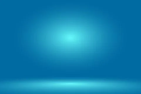 Empty blue studio room, used as background for display your products - Vector Stock Illustration