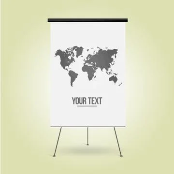 Empty Board for business, presentation the website. Vector illustration isolated Stock Illustration