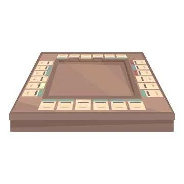 Empty board game on table top view playing fun イラスト素材