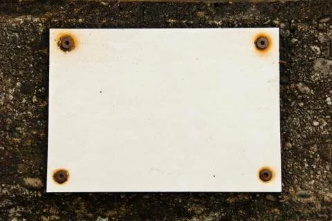 Empty board on the wall Stock Photos