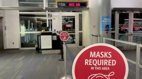 An Empty Boarding Area In The Airport Stock Footage 145660226