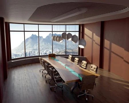 Empty Boardroom Interior Illustrazione stock