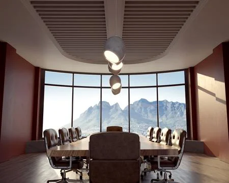 Empty Boardroom Interior Illustrazione stock