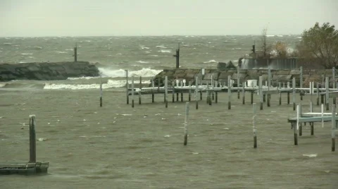 Empty Boat Docks Stock Footage 95628