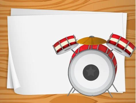 Empty bondpapers with drums Illustrazione stock