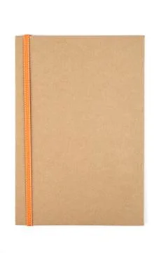 Empty book of brown on white isolated background Stock Photos