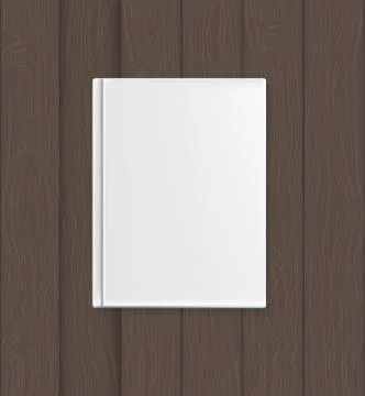 Empty Book Cover Template for Your Text or Images. Illust Illustrazione stock