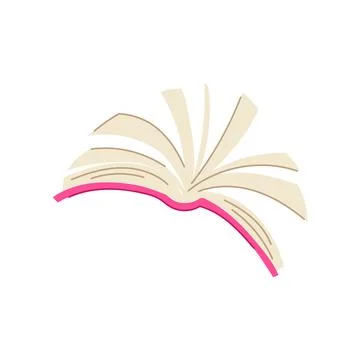 Empty book open cartoon vector illustration Stock Illustration