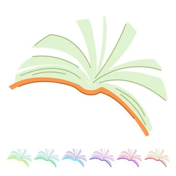 Empty book open vector cartoon graphic Stock Illustration