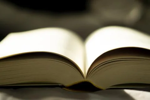 Empty book pages Stock Photos