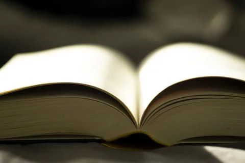 Empty book pages Stock Photos