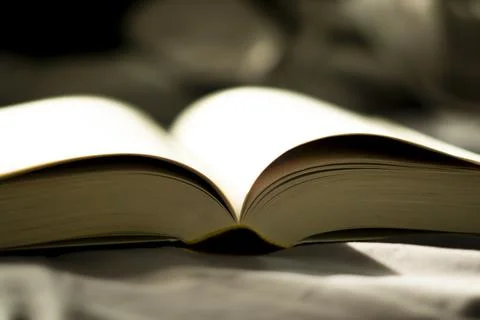 Empty book pages Stock Photos