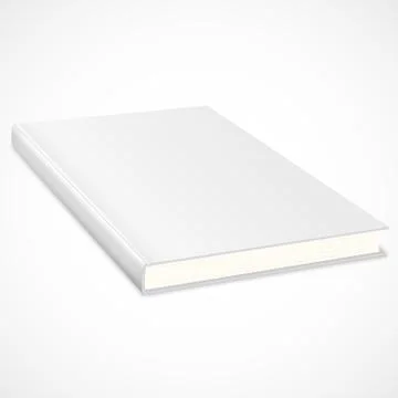 Empty book with white cover Stock Illustration