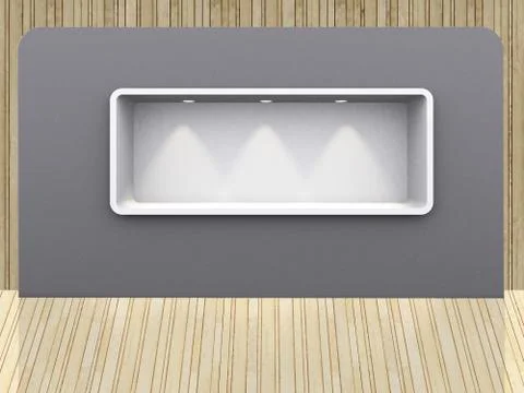 Empty bookshelf Stock Illustration