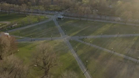 Empty Boston Common in Boston, MA, United States during the COVID19 Pandemic Stock Footage 142173733