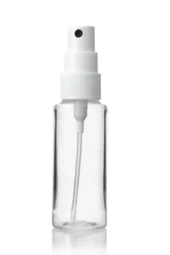 Empty bottle of atomizer Stock Photos