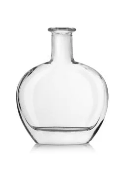 Empty bottle of cognac isolated Stock Photos