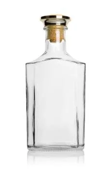Empty bottle cognac Stock Photos