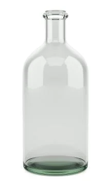 Empty bottle isolated on white background. 3d illustration Stock Illustration