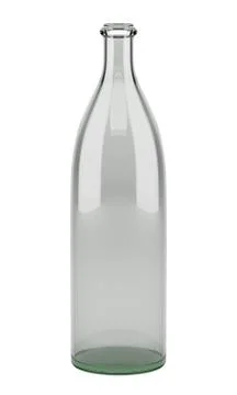 Empty bottle isolated on white background. 3d illustration Illustrazione stock