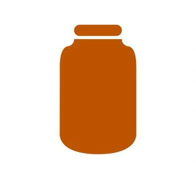Empty bottle jar silhouette Stock Illustration